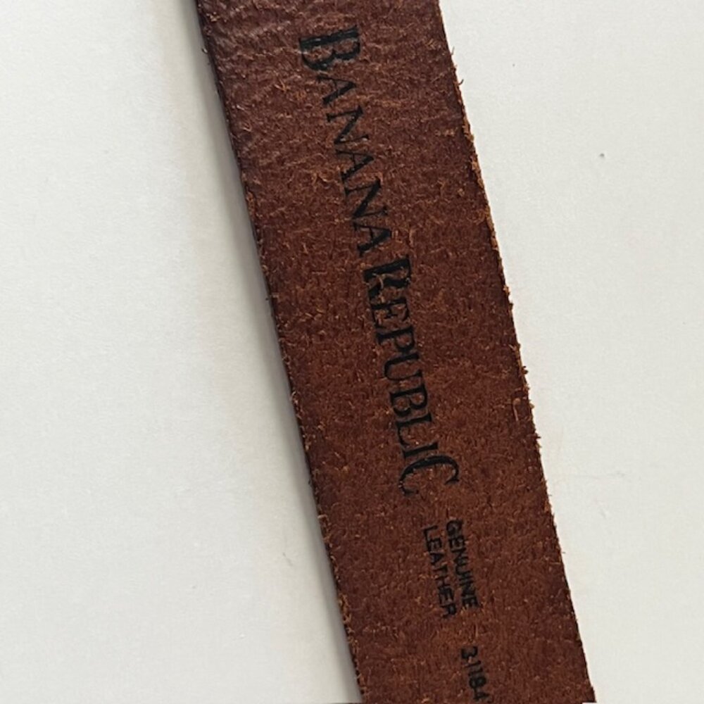 Banana Republic Brown Leather Belt with Brass Buckle - Picture 16 of 16